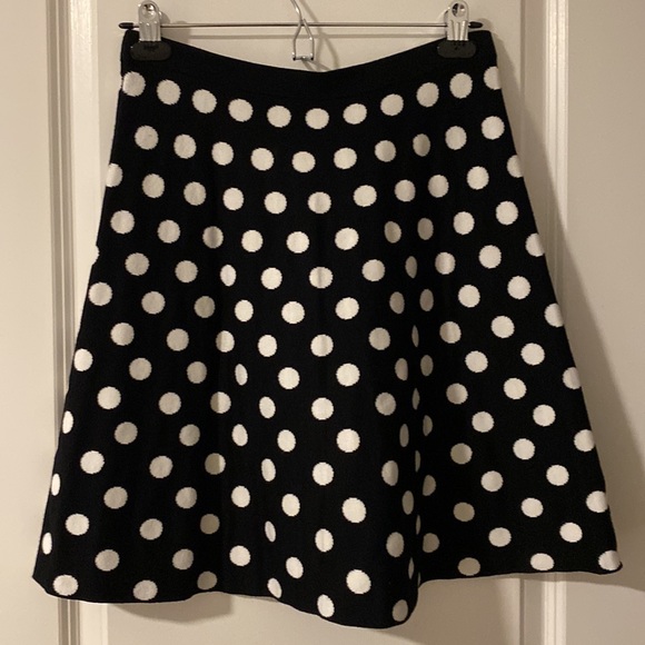 Spense black and white polka dot skirt knee length - Picture 4 of 5